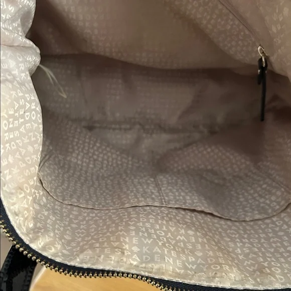 Kate Spade black and Cream Striped large Tote - Picture 11 of 16